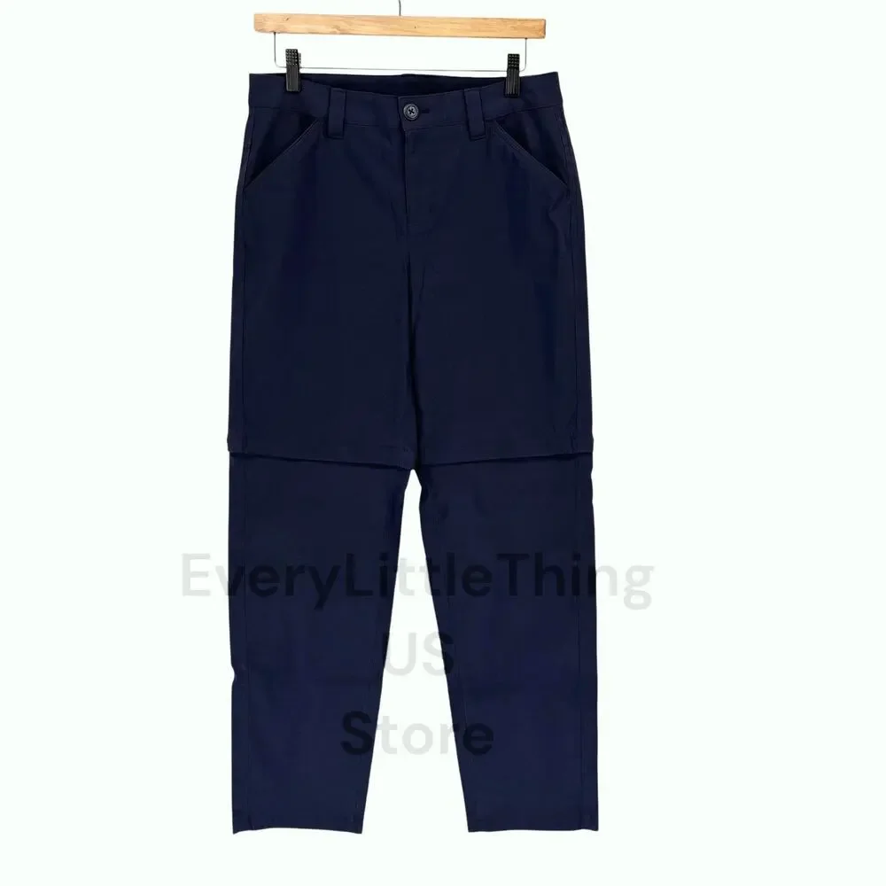 Eddie Bauer Convertible Pants Womens 6 Hiking Zip Off UPF 50 Navy 9.25" Shorts - Picture 1 of 7